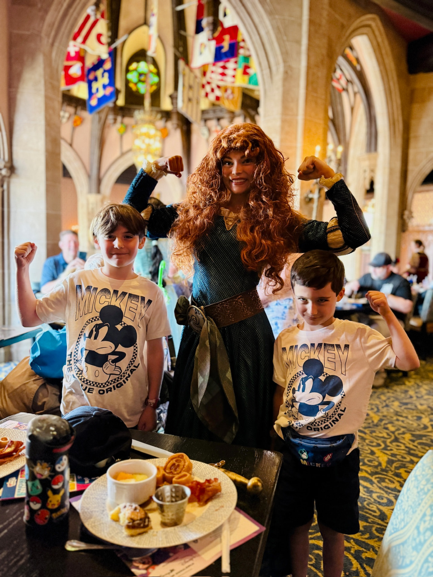 Kids meeting Merida at Cinderella's Royal Table