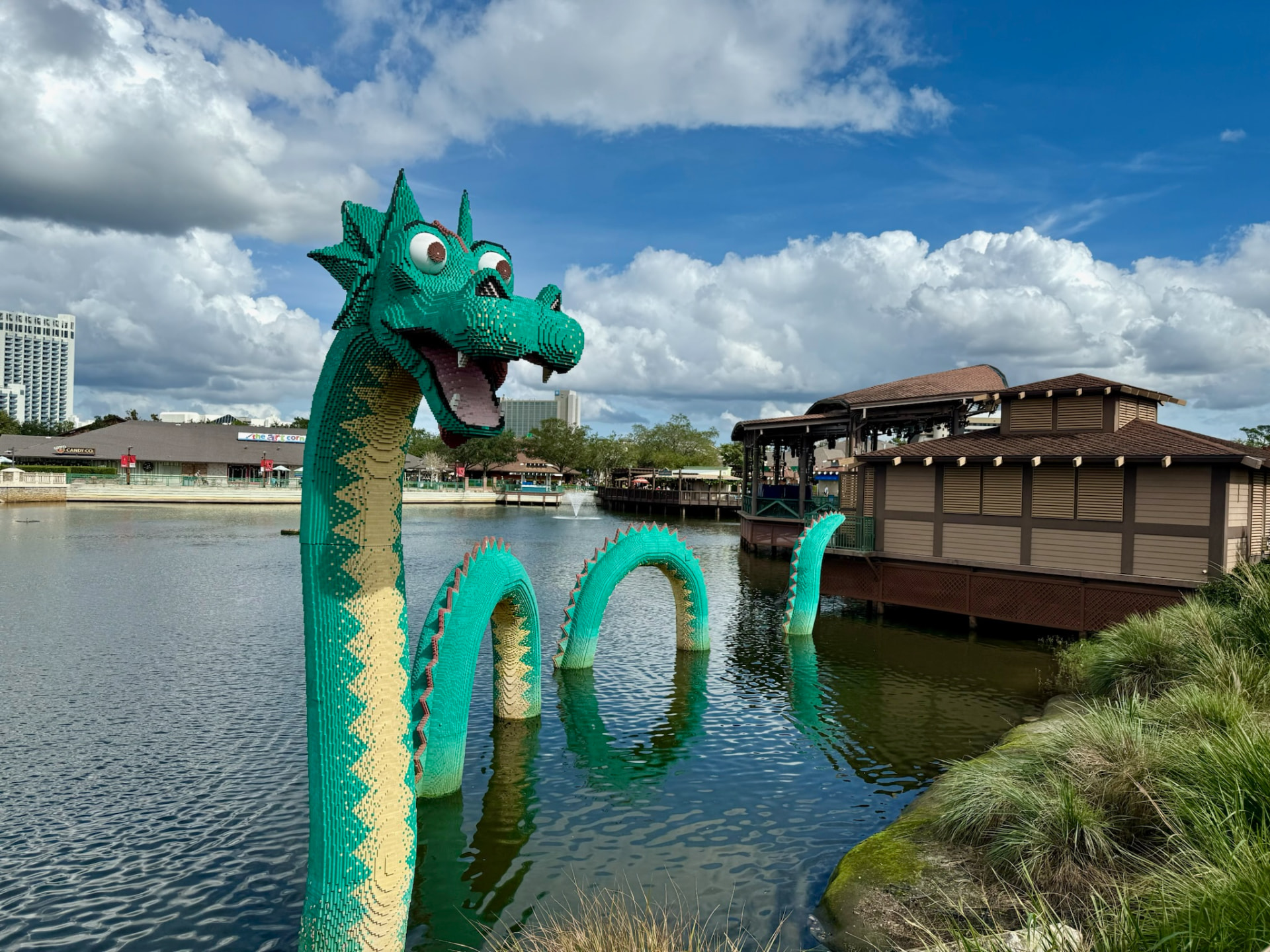 LEGO sea serpent at Disney Springs