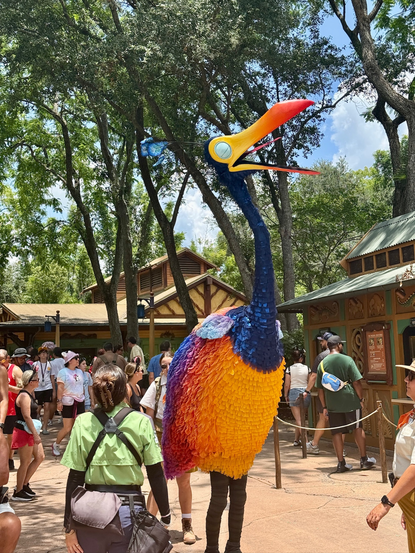 Kevin from Up puppet at Animal Kingdom